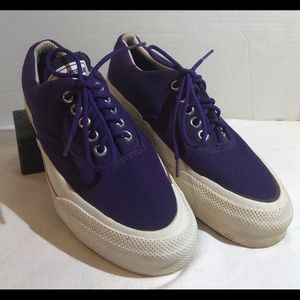 Vtg 80’s Converse Purple Canvas Tennis Shoes Sz 4